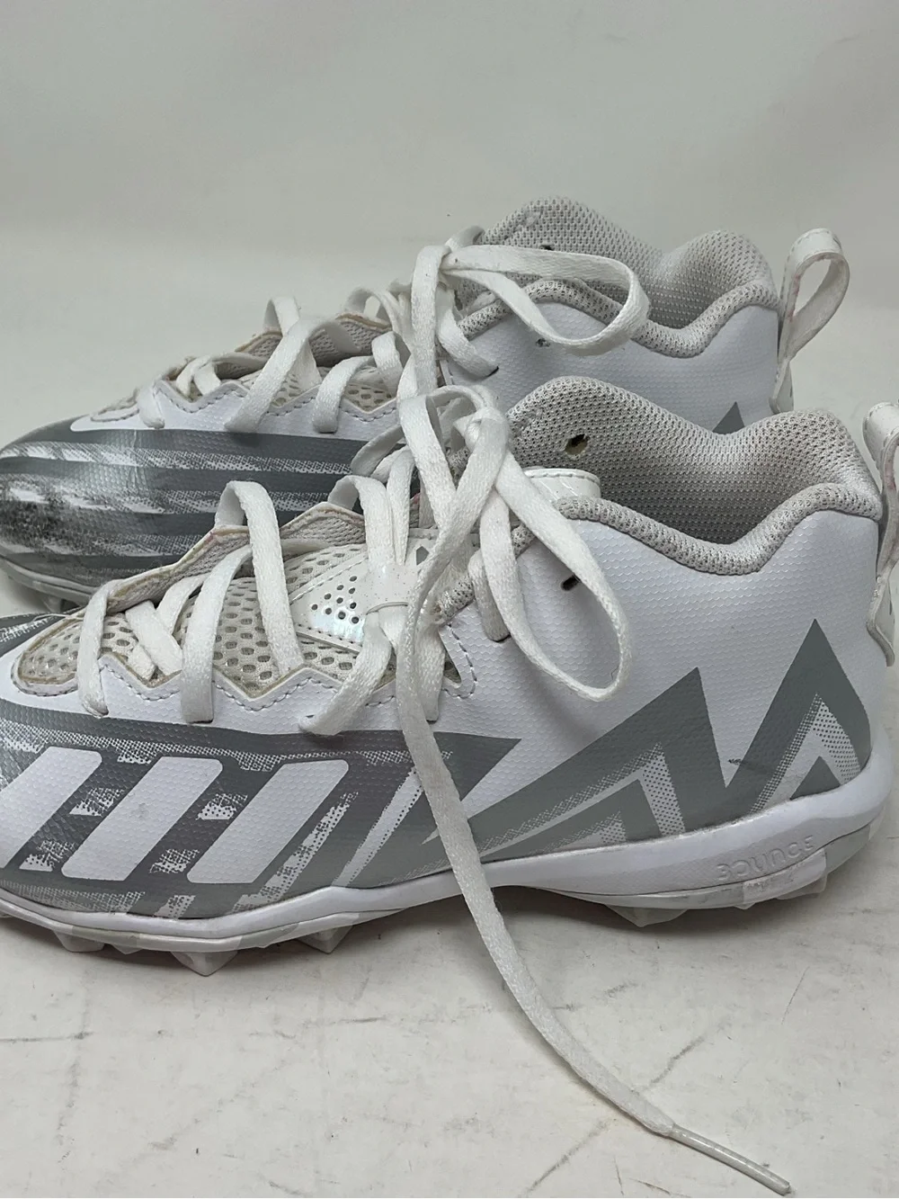 adidas Kids White and Silver football cleats Performance Sneakers